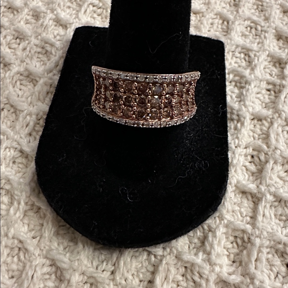 Plated 925 Sterling Ring with Cubic Zirconium - Picture 2 of 7